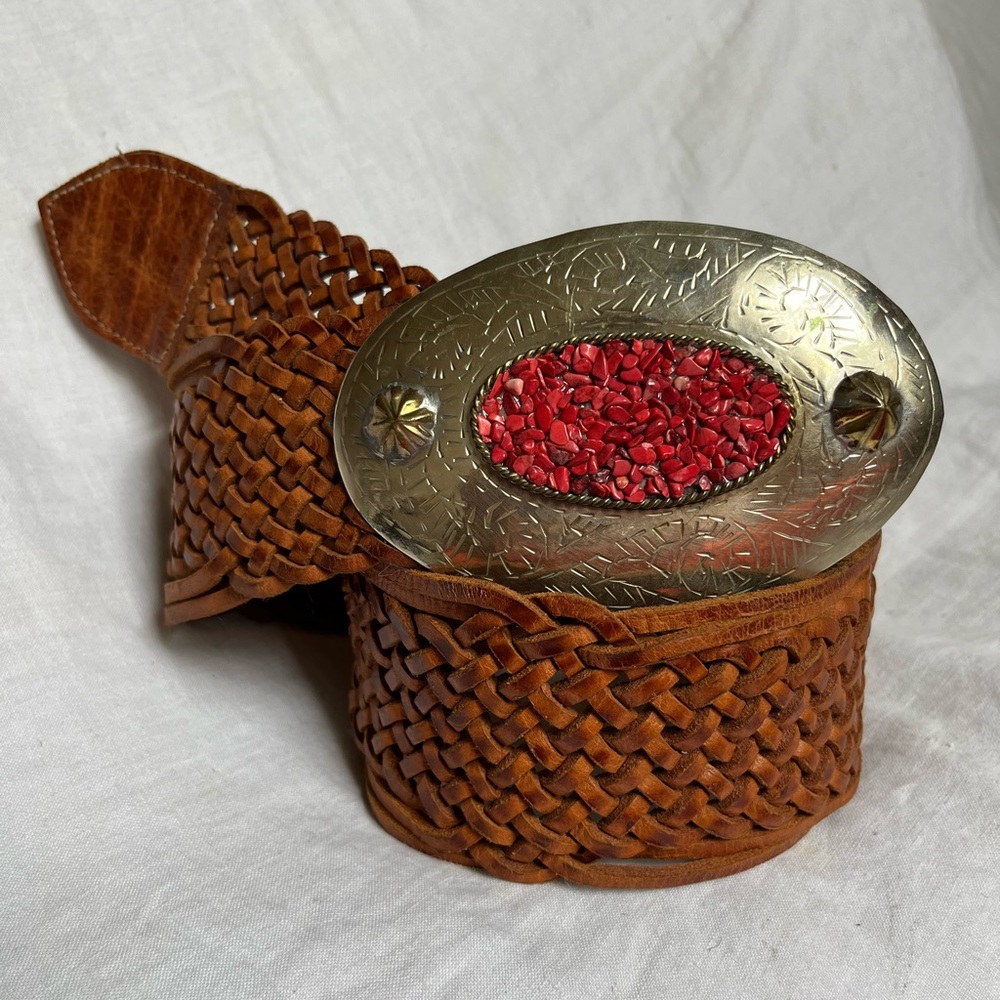 Vintage 100% Genuine Leather Belt